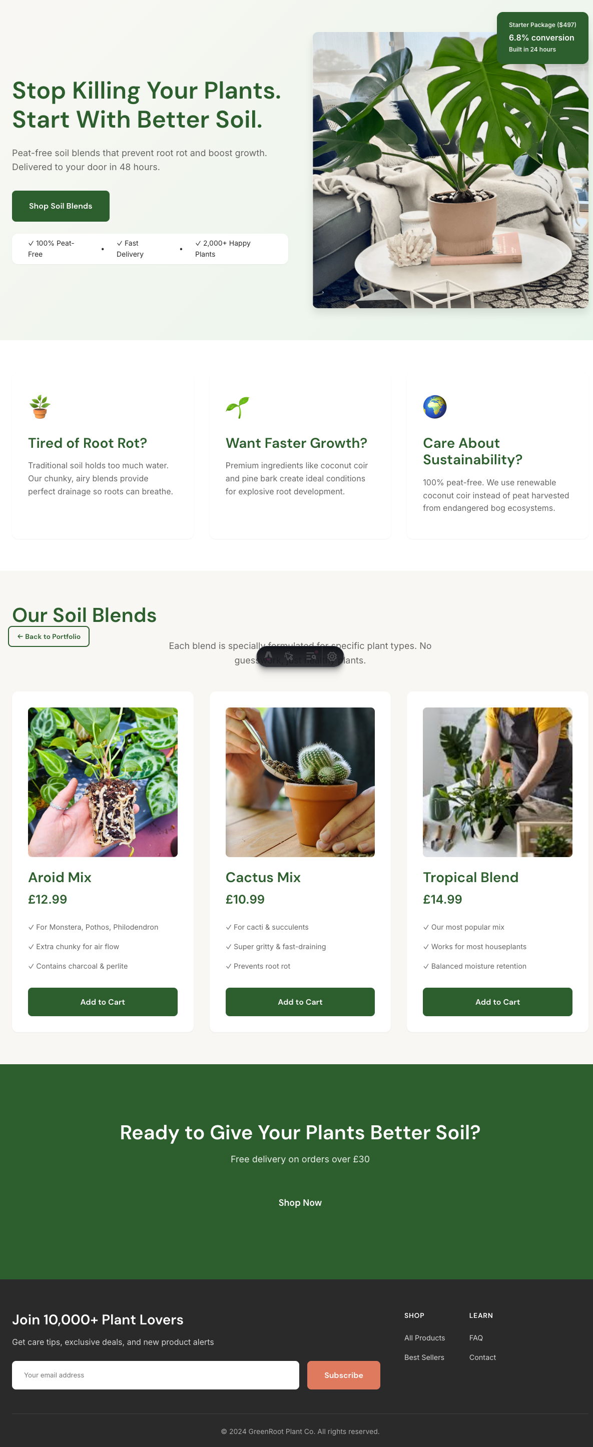 GreenRoot Starter Package Example