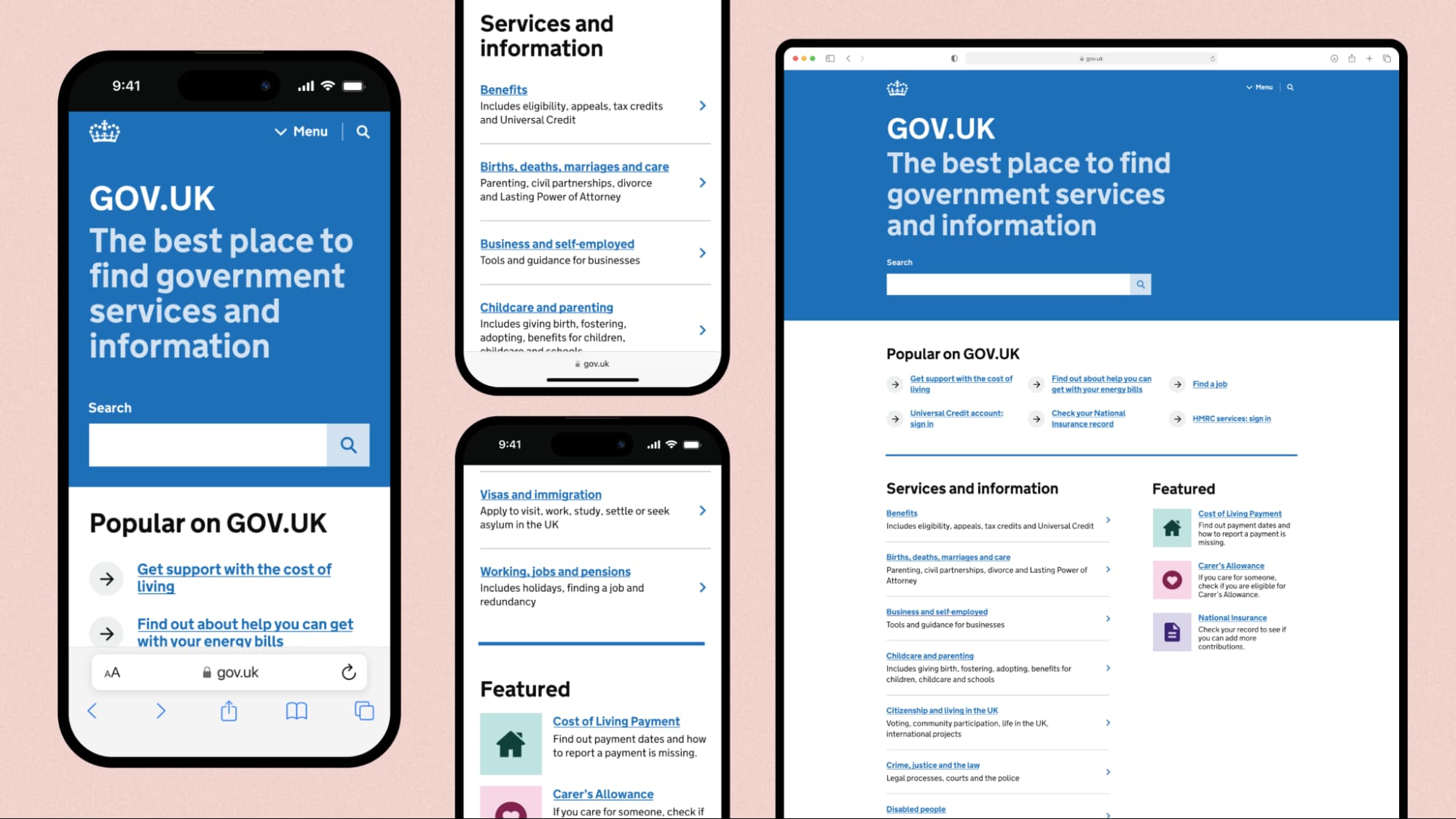 Examples of GOV.UK digital assets
